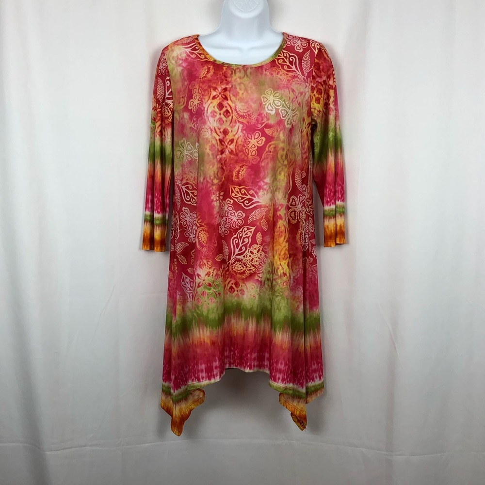 Lbisse ‘batik’ print mini dress/tunic S